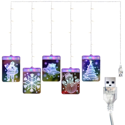 3D Christmas lights decorazione appesa condotto le luci della stringa luce decorativa della stringa luci della tenda sala interna illuminati color]
