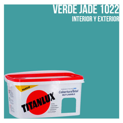 Secchio di vernice a copertura totale da 4 litri | Verde giada - Verde giada - Titan en oferta