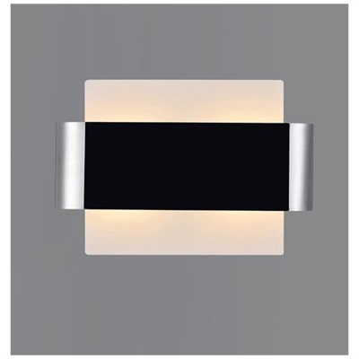 Applique A Filo, 2 Luci G9, Base Bianca Con Fascia Centrale Cromata Lucida