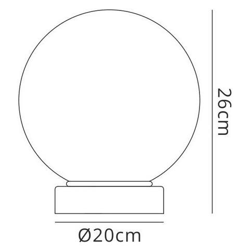Lampada Da Tavolo Rotonda 20 Cm 1 X E27, Cromata precio