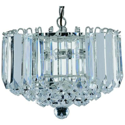 Sospensione A Soffitto A 4 Luci Cromata Con Cristalli, Attacco E14 precio