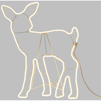 Renna cucciolo 480 led classic neon bifacciale 230v cavo bianco