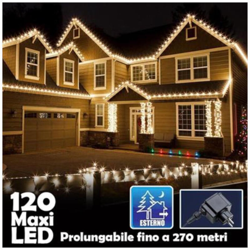 Stringa 120 Led+Flash-Ip44 Prolungab. B.Caldo características