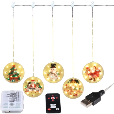 Remote serie di colore Natale [riscaldare stringhe di luce bianca sotto controllo a distanza + il caso di batteria (senza batterie ai beni) +