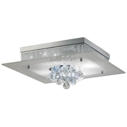 Filo Soffitto 4 Luci Cromo Lucido, Cristallo en oferta