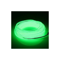 20M El LED Flessibile Morbido Tubo Filo Neon Bagliore Auto Rope Strip Luce Natale Decor Dc 12V-Fluorescenza Verde [Classe di efficienza energetica A] en oferta
