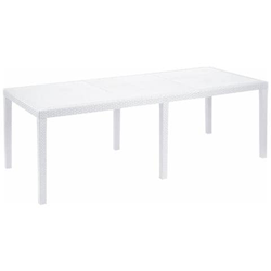 Tavolo Rettangolare Allungabile Da Esterno, Colore Bianco, Cm 150 X 72 X 90 (chiuso) en oferta