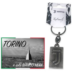 Tex Family - PORTACHIAVI VINTAGE IN METALLO F.C. JUVENTUS e cartolina TORINO È en oferta