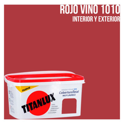 Secchio di vernice a copertura totale da 4 litri | Vino rosso - Vino rosso - Titan características