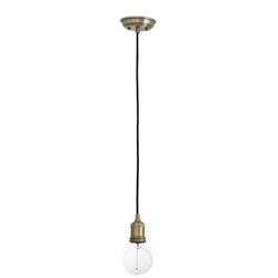 Sospensione A Soffitto A 1 Luce In Ottone Antico, E27 en oferta