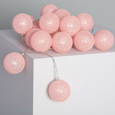 Ghirlanda LED 20 Sfere Pink Sugar Pile