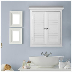 Elegant Home Fashions Mobile Del Bagno Parete Legno Bianco Doppia Porta Elg-583 características