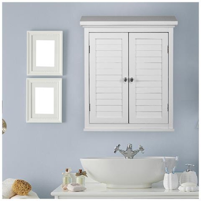 Elegant Home Fashions Mobile Del Bagno Parete Legno Bianco Doppia Porta Elg-583
