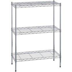 Scaffale con 3 Ripiani in Metalllo Cromato 60x35cm/H150cm en oferta