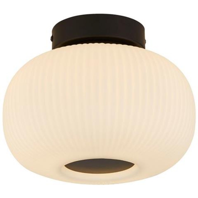1 Luce A Filo Soffitto Con Vetro Satinato Rigato