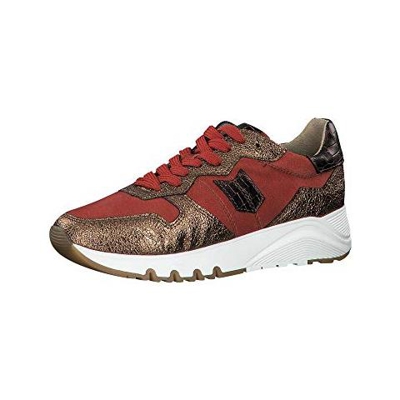 1-1-23752-25, Scarpe Da Donna Ginnastica, Metallico / Arancio, 40 Ue