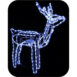 Decorazioni luci di natale renna led + flash 3d 75x15x80h con movimento blu - Salone Negozio On Line en oferta