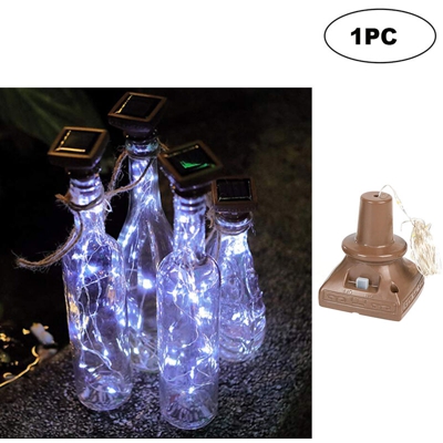 Luce solare quadrata in sughero 2M2LEDs Lampada a filo con tubo in filo di rame,L'imballaggio OPP e bianco e 1PC - L'imballaggio OPP e bianco e 1PC