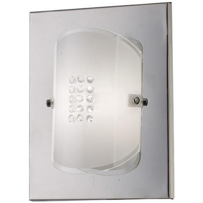 Applique Filo Muro Switched 1 Luce Cromo Lucido, Vetro, Cristallo