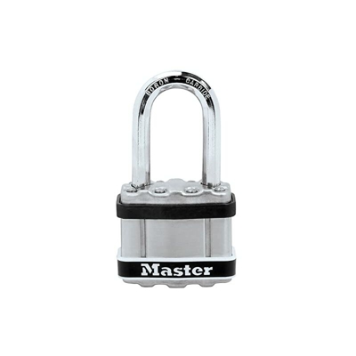 Master Lock M1EURDLFSTS Lucchetto Robusto Acciaio Inox, Rivestimento del Corpo in Acciaio Laminato per Bloccare Barche e Saracinesche in Ambiente