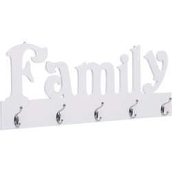 Appendiabiti a Muro FAMILY 74x29,5 cm - Bianco - Vidaxl características