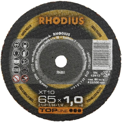 Rhodius XT10 MINI 205067 Disco di taglio dritto 100 mm 10 mm 1 pz.