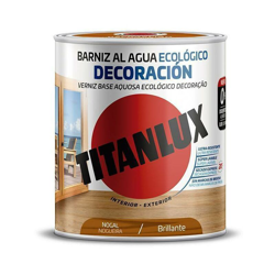 Vernice all'acqua Decoro Ecologico Brillante Titanlux | 250 mL - Noce - Noce en oferta