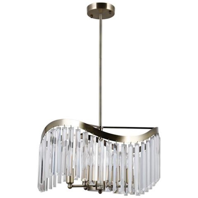 Pendente Stilizzato Pendente Bronzo Antico 6 Luci, E14