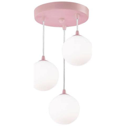 Lampada A Sospensione A 3 Luci, Rosa Con Vetro Opalino características
