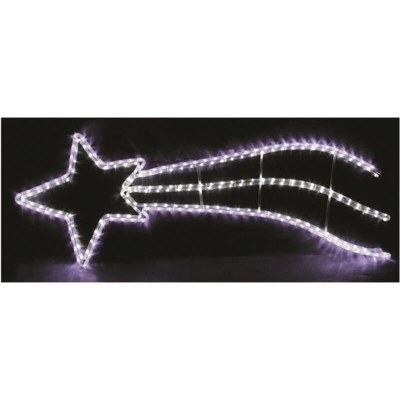 Decorazioni luci di natale stella cometa led+flash 160x55h bianco caldo - Gtr
