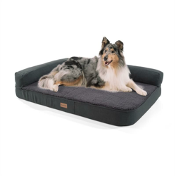 Odin, Lettino per Cani, Materassino per Cani | Lavabile | Ortopedico | Antiscivolo | Traspirante | Memory Foam | Taglia L (120x12x80 cm) - Brunolie en oferta