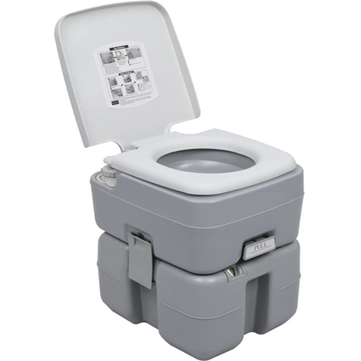 WC Portatile per Campeggio Grigio 20+10 L - Grigio - Youthup