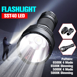 Convoglio torcia C8 + SST40 2000 lumen 6500K 5000K 18650 en oferta