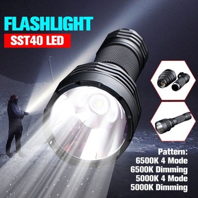 Convoglio torcia C8 + SST40 2000 lumen 6500K 5000K 18650