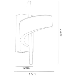 Applique A Spirale 1 Luce, Led 12w, 3000k, 900lm, Bianco Sabbia precio