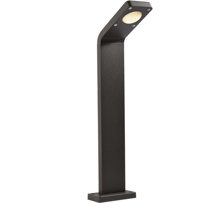 Lampione LED 9W inclinato alluminio paletto luce giardino 3000K IP54 230V 65cm