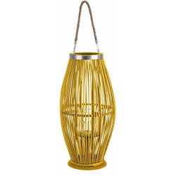 Lanterna da esterno 'Jadida' colore bianco e giallo per giardino in vetro -Ø29x59h cm / Giallo en oferta