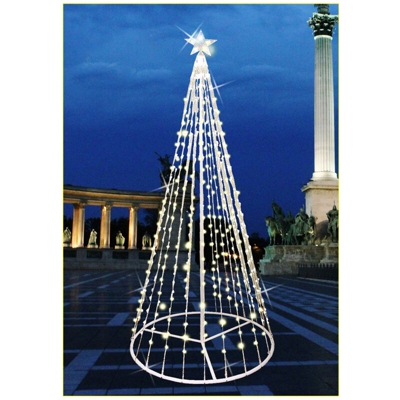Albero Lum.3D C/Stella 576Led Fredda Cm80X200