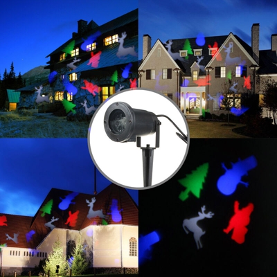Fiocco di neve multicolore per feste di Natale con proiettore laser per prato da giardino per esterni