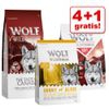 4 + 1 gratis! 5 x 1 kg Wolf of Wilderness misto - 5 varianti Adult: Agnello, Anatra, Cinghiale, Cervo, Salmone