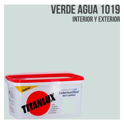 Secchio di vernice a copertura totale da 4 litri | Acqua verde - Acqua verde - Titan