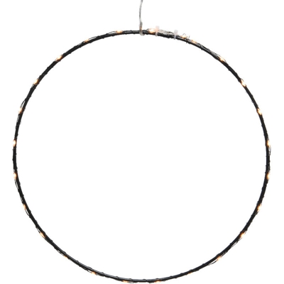 Decorazione Luminosa 104 Microled Bianco Caldo 100Cm Nero Addobbi Natale Esterno