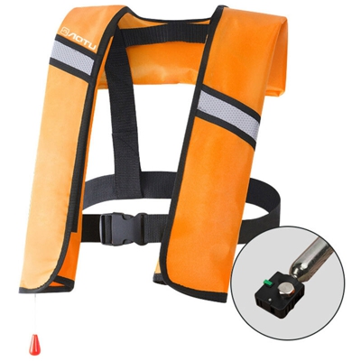 Giubbotto di salvataggio gonfiabile manuale, (senza bombola), AT9011, arancione