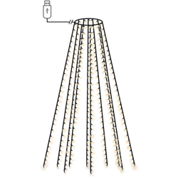 Rete di Luci per Albero di Natale con 300 LED IP44 300 cm - Verde - Vidaxl en oferta