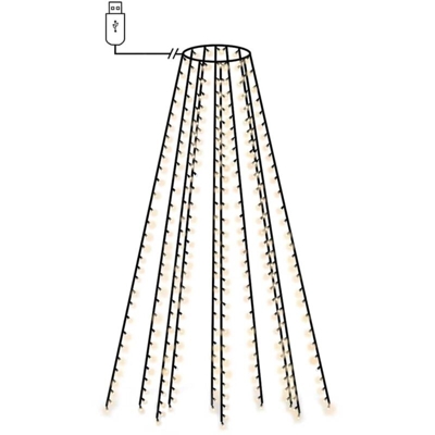 Rete di Luci per Albero di Natale con 300 LED IP44 300 cm - Verde - Vidaxl