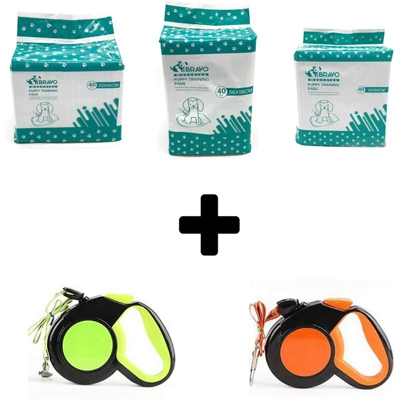 Pack soaker + guinzaglio. 40 unità di pet soaker + guinzaglio per cani piccoli, medi e grandi. Il colore del guinzaglio del cane è assortito.