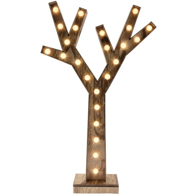 Albero di legno a LED a batteria