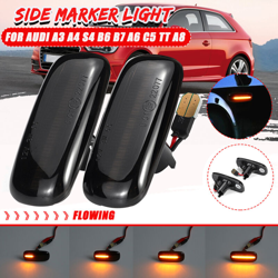 LED Dynamic Side Marker Blinker Sequenziale Lampeggiante Lamp per Audi A3 A4 S4 B6 B7 A6 C5 TT A8 Nero precio