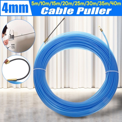 Estrattore per cavi per dispositivo con filettatura da elettricista da 4 mm (blu, 40 m)