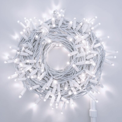 Catena 200 maxiled professionale cavo bianco 20 mt da esterno decorazione natalizia -Luce Calda